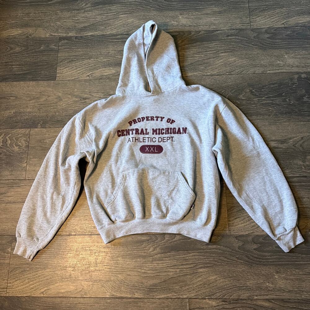 Vintage Russell Athletic Central Michigan Hoodie Sz L Property Athletic Dept 90s